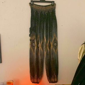Black and Gold Harem Pants